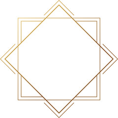 Geometric gold frame