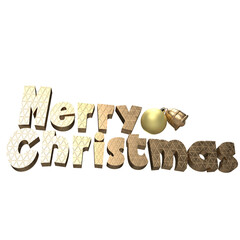 gold merry Christmas  3d png image