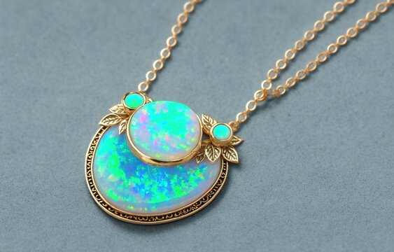 silver necklace with topaz