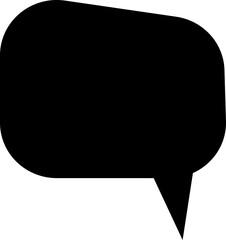 Black speech bubble