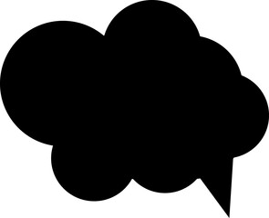 Black speech bubble