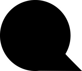 Black speech bubble