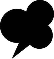 Black speech bubble