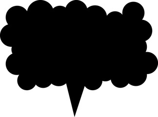 Black speech bubble