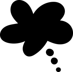 Black speech bubble