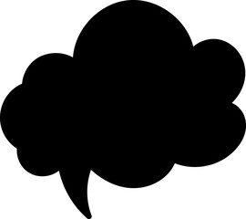 Black speech bubble