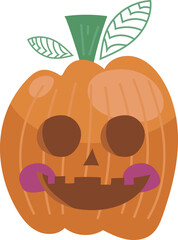 Autumn Halloween Pumpkin Illustration
