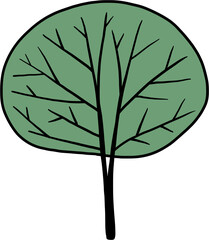 simplicity tree freehand drawing