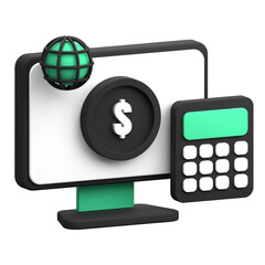 Internet Banking 3D Icon