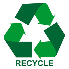 Obraz premium recycle symbol on white background