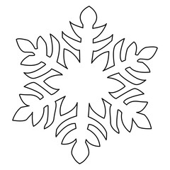 Snowflake winter  on white background. 
 Christmas icon.  illustration 