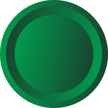 Gradient Green Circle, Transparent Green Button