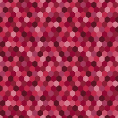 Vector seamless pattern color of the year 2023 viva magenta with honeycombs