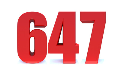 647 number