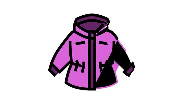 utility jacket girl baby cloth color icon animation
