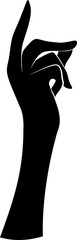 Elegant hand silhouette vector