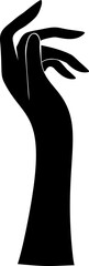 Naklejka premium Elegant hand silhouette vector