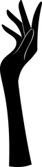 Elegant hand silhouette vector