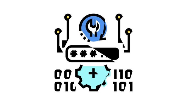 password recovery color icon animation