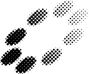 Gradient circle halftone element vector