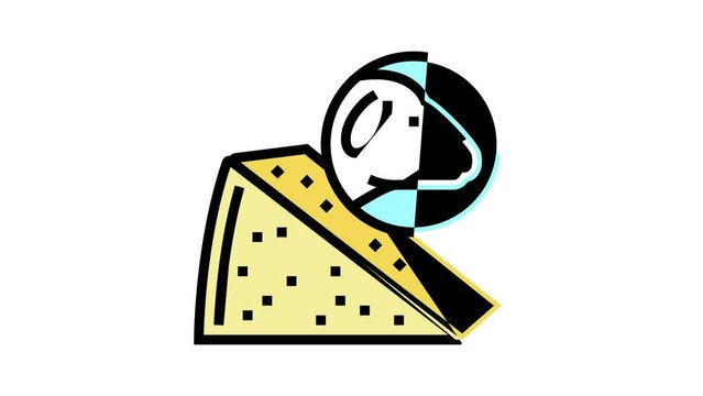 cheese sheep color icon animation