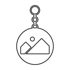 Key holder, key support, keychain icon