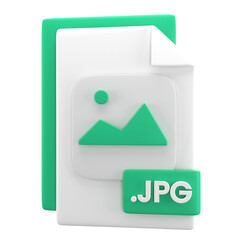 JPG File Extension 3d Icon