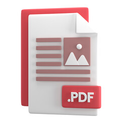 PDF File Extension 3d Icon