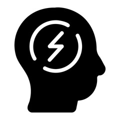 energy glyph icon
