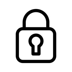 Locked Icon Vector Symbol Design Illustration