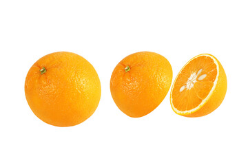 orange slice isolated on white background with clipping path
