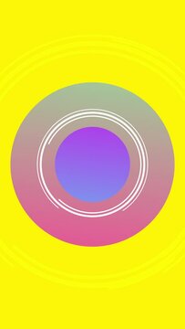 Vertical Retro Abstract Pulsing Circle Shape Background