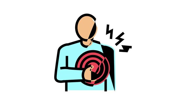 chest pain color icon animation