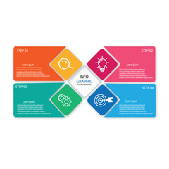 Modern business infographic steps with text boxes. Business concept with 4 steps.