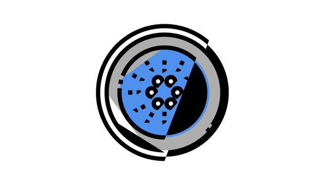 cardano cryptocurrency color icon animation