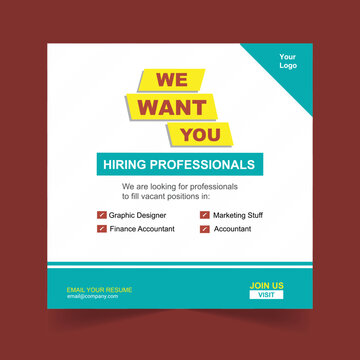 We Are Hiring Social Media Post