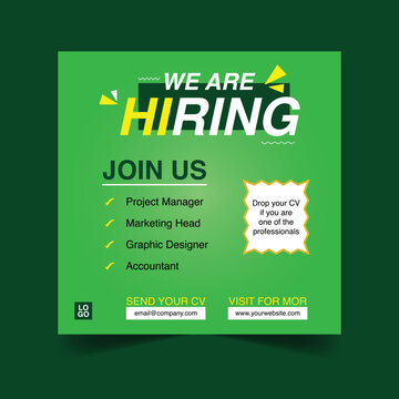 We Are Hiring Social Media Post