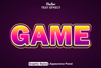 Naklejka na ściany i meble Game text effects with graphic style and editable.
