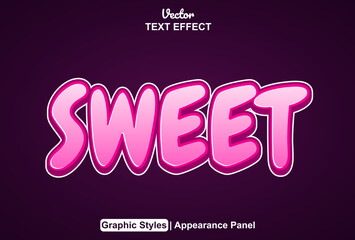 sweet text effect with graphic style and editable.