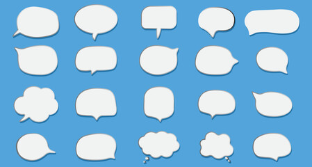 Set of blank empty  dialog