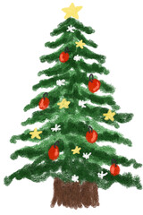 Merry Christmas trees collection Happy New Year card, posters.