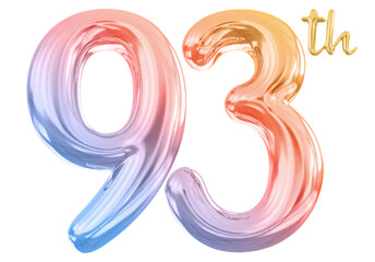 Obraz premium anniversary 93th number gradient 