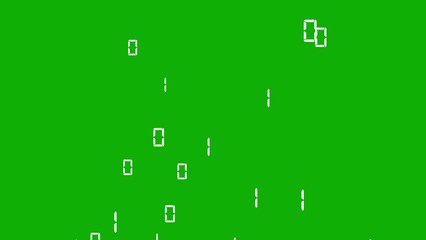 Rising binary digits motion graphics with green screen background