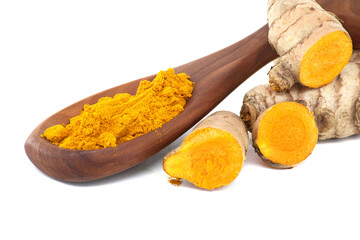 Turmeric powder and fresh turmeric (curcumin) root