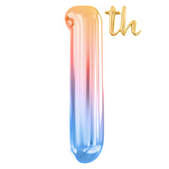 anniversary 1th number gradient 