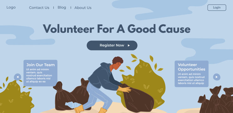 Volunteer For Good Cause, Cleaning Rubbish Website