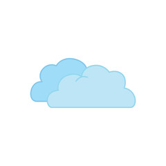 Overcast Weather symbol vector isolated on white  background. 