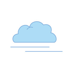 Fog Weather Icon vector - weather symbol 