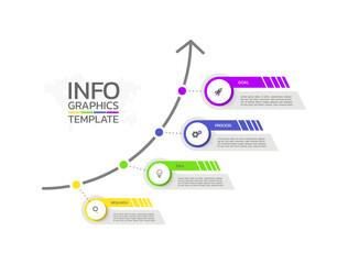 Infographic vector design business icons template