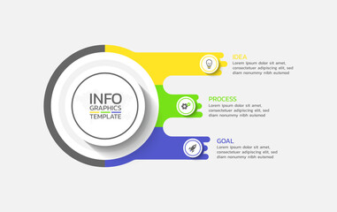 Fototapeta premium Infographic vector design business icons template